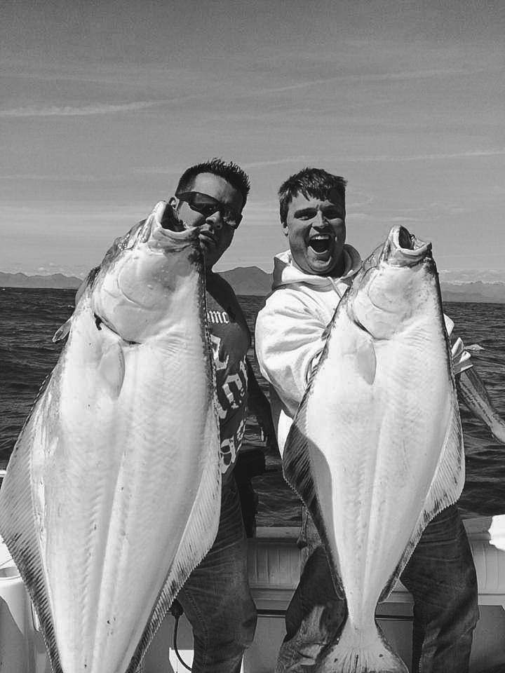 Halibut Fishing Adventure Action in Ucluelet BC near tofino